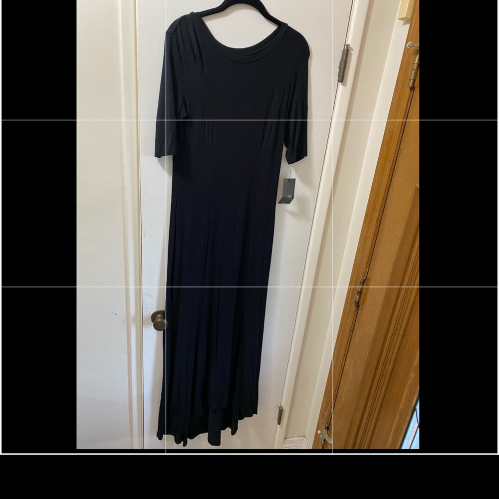 Massimo Black Maxi Cotton Dress Size Medium